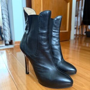 Giuseppe Zanotti Black Leather Stiletto Ankle Boots